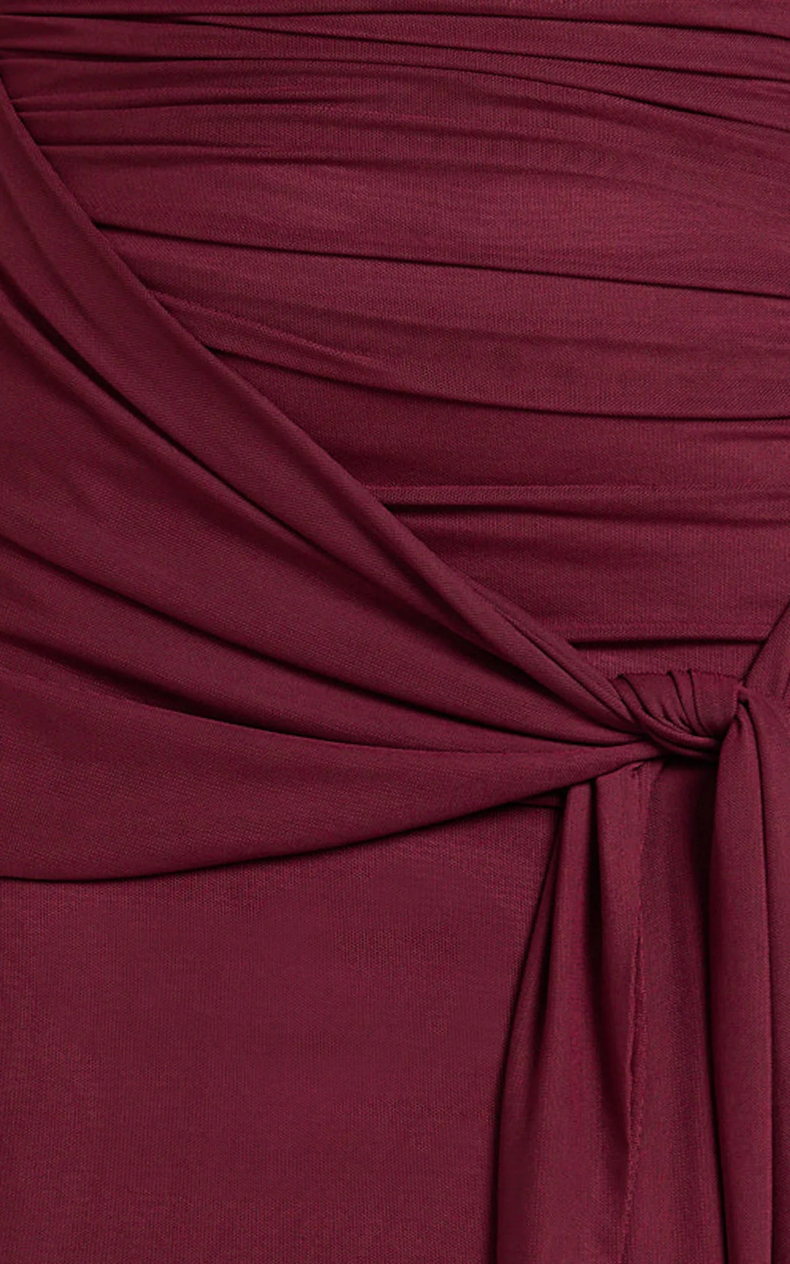 Nicolette Maxi Dress - Cape Sleeve Off Shoulder Dress in Wine