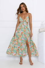 Garden Glory Maxi Dress Green